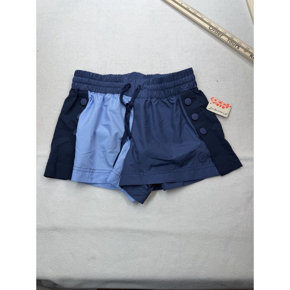 Free People Movement Women's Invigorate Colorblock Shorts Blue Indigo Large NWT - Picture 2 of 8